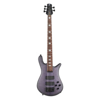 Front view of Spector Euro 5 LX Bass Guitar Nightshade on white background