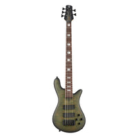 Front view of Spector Euro 5 LX Bolt-On Bass Guitar Haunted Moss on white background