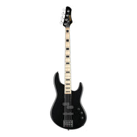 Front view of Spector NC-4 Frank Bello Signature Bass Guitar Black Sapphire on white background