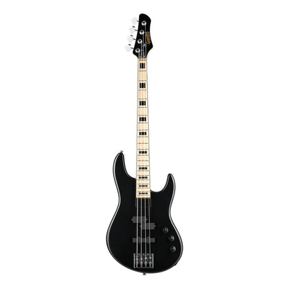 Front view of Spector NC-4 Frank Bello Signature Bass Guitar Black Sapphire on white background