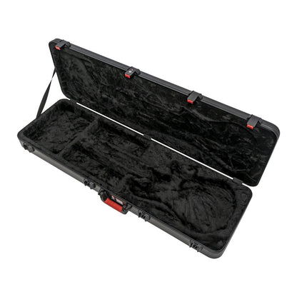 Top view of open Spector NS Bass Flight Case on white background