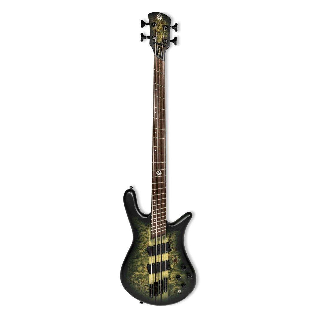 Front view of Spector NS Dimension 4-String Bass Guitar Haunted Moss Matte on white background