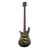 Front view of Spector NS Dimension 4-String Bass Guitar Left-Handed Haunted Moss Matte on white background