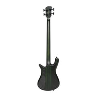 Rear view of Spector NS Dimension 4-String Bass Guitar Haunted Moss Matte on white background