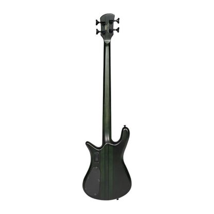 Rear view of Spector NS Dimension 4-String Bass Guitar Haunted Moss Matte on white background