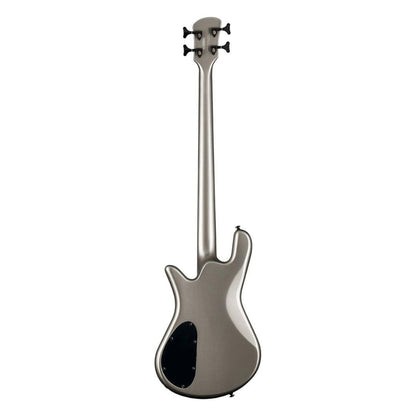 Rear view of Spector NS Ethos HP 4-String Bass Guitar Gunmetal Gloss on white background