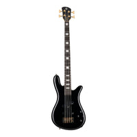 Front view of Spector NS Icon Bolt-On 4-String Bass Guitar Black Gloss on white background