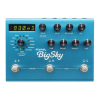 Top view of Strymon BigSky Reverberator Pedal on white background