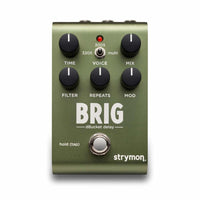 Front view of Strymon Brig on white background
