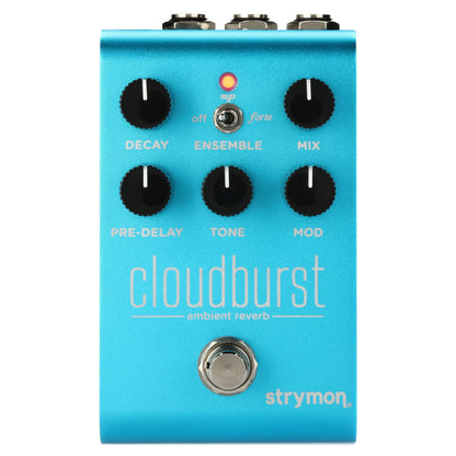 Front view of Strymon Cloudburst Blue on white background