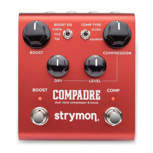 Front view of Strymon Compadre on white background