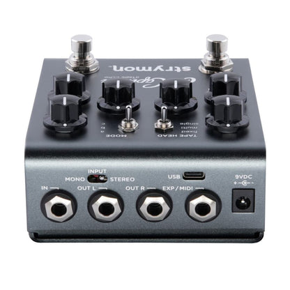 Rear panel of Strymon El Capistan on white background