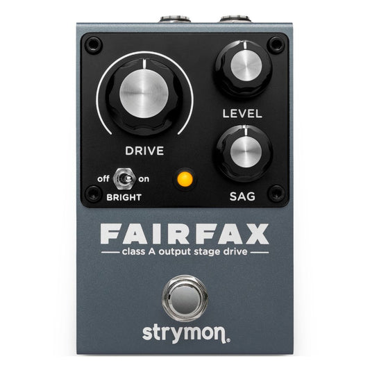 Front view of Strymon Farifax Class A Output Stage Drive Pedal on white background