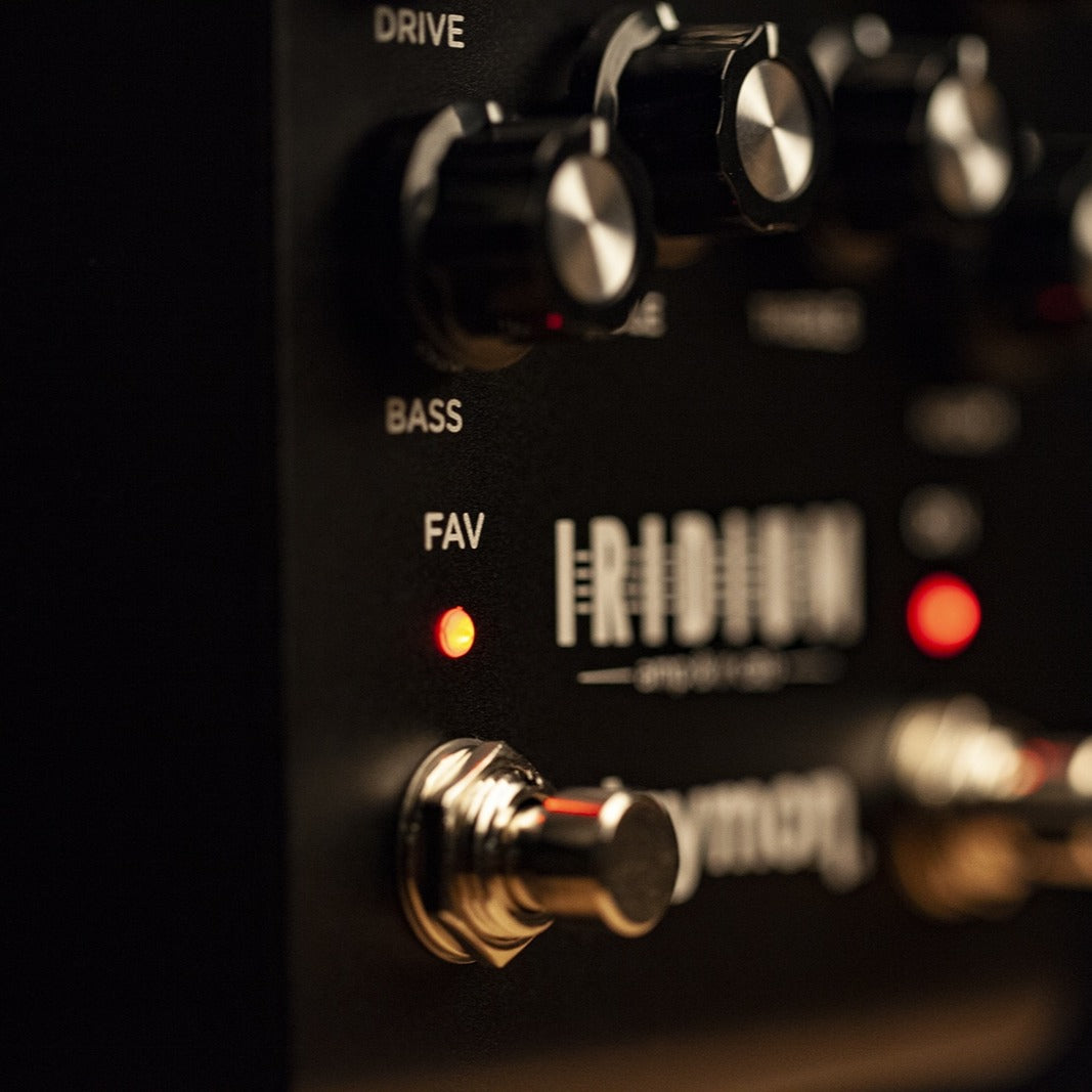 Close up view of Strymon Iridium