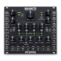 Front view of Strymon Magneto Tape Delay & Looper Eurorack Module on white background