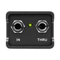 Quarter inch jacks view of Strymon PCH X1 Active DI Isolator on white background