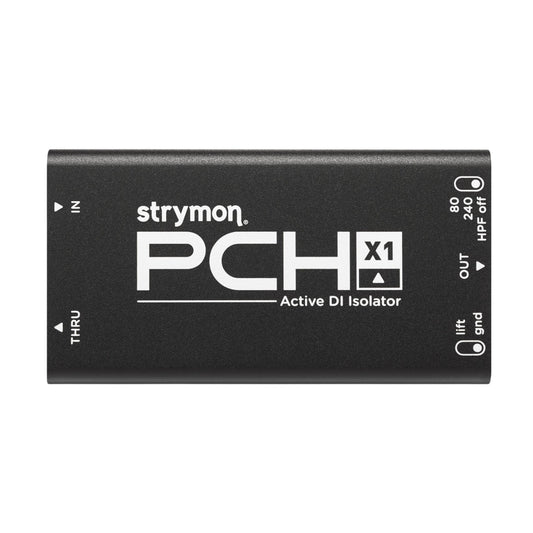 Front view of Strymon PCH X1 Active DI Isolator on white background