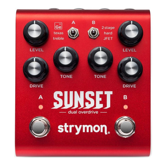 Front view of Strymon Sunset on white background