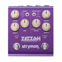Front view of Strymon Zelzah on white background
