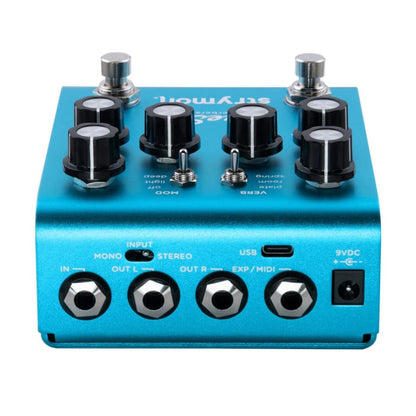 Rear view of Strymon blueSky on white background