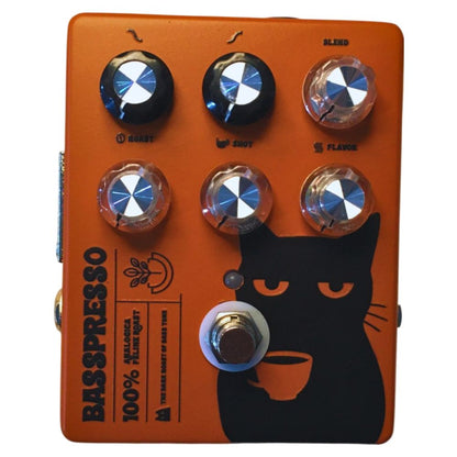 Front view of TONECAT BassPresso Preamp for Bass Pedal on white background