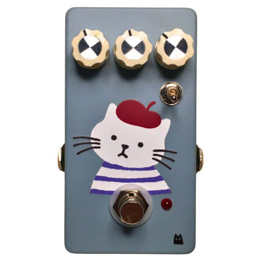 Front view of TONECAT Luna Overdrive Pedal on white background