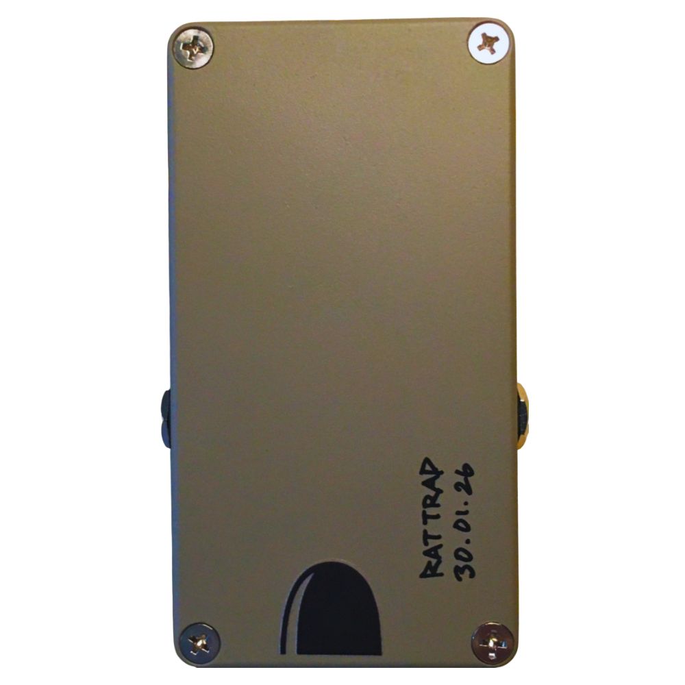 Rear view of TONECAT Rat Trap Distortion V2 Pedal on white background