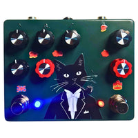 Front view of TONECAT Sir Fuzzington Dual Drive & Fuzz Pedal on white background