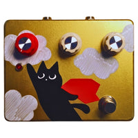 Front view of TONECAT SkyClaw Overdrive Pedal GOLD Limited Edition on white background