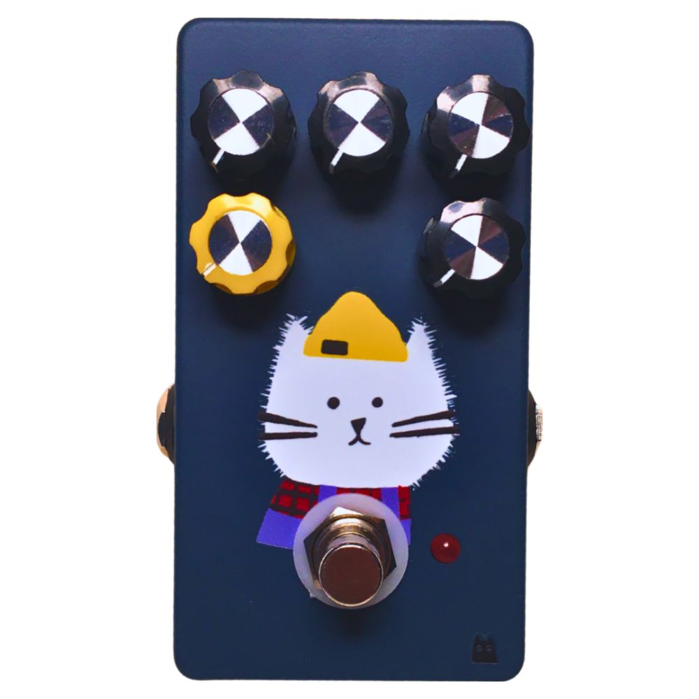 Front view of TONECAT Ziggy Fuzz Pedal on white background