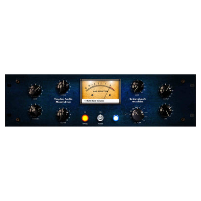 Front view of Tegeler Remote Controllable Vari-Mu Mastering and Bus Compressor on white background