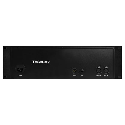 Rear ports view of Tegeler Vari Tube Recording Channel Channel Strip on white background