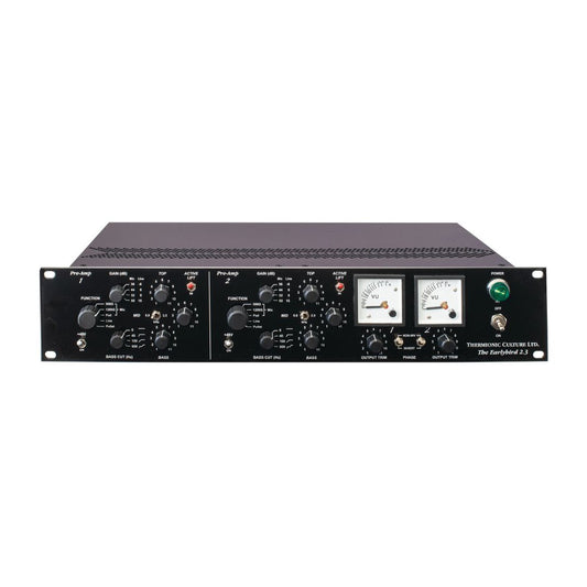 Front panel of black rackmount effect on white background