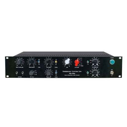 Front panel of black rackmount effect on white background