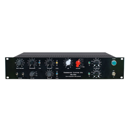 Front panel of black rackmount effect on white background