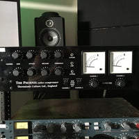 Front view of Thermionic Culture Phoenix SB mounted on rack with studio background