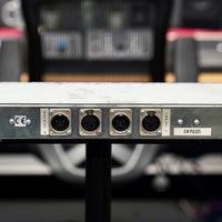 Close up of rear panel of Thermionic Culture Pullet with studio background