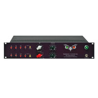 Purple rackmount effect front panel with white background