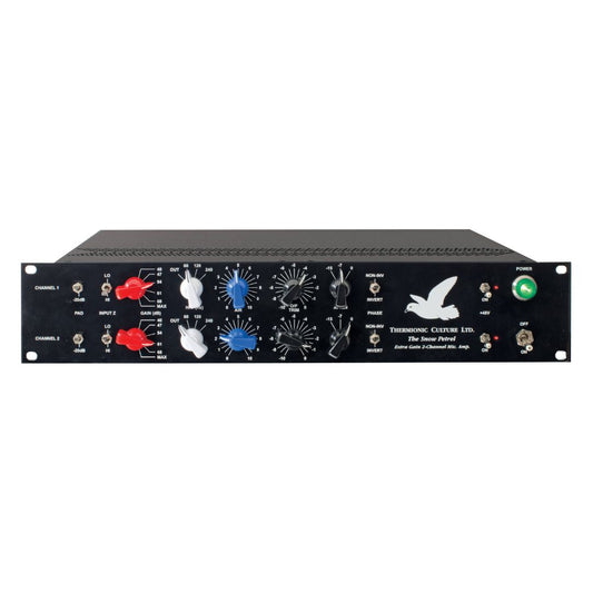 Front panel of black rackmount effect on white background