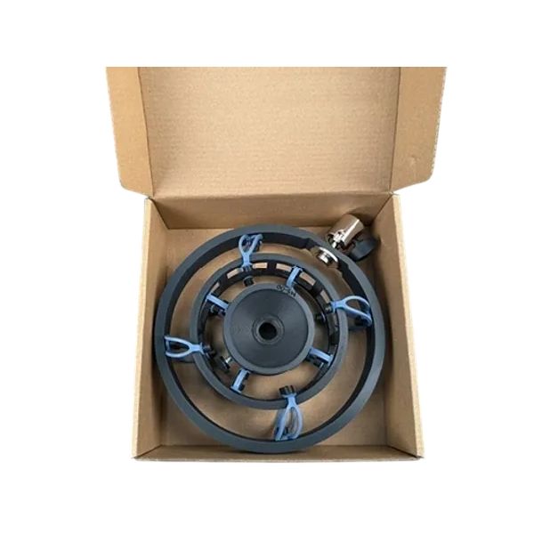 Inside box view of Tri-Solate USM-3X-1 Universal Shock Mount Base Kit on white background
