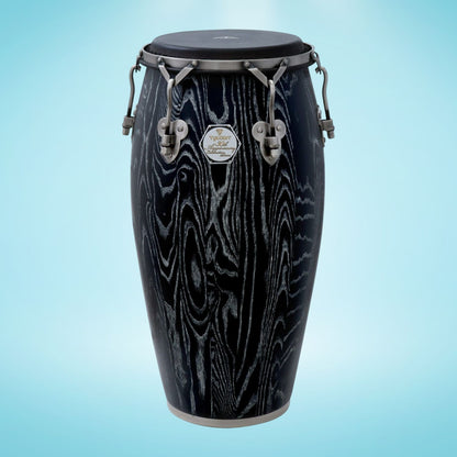 Front view of Tycoon 11 3/4“ 30th Anniversary Celebration Series Conga on blue background