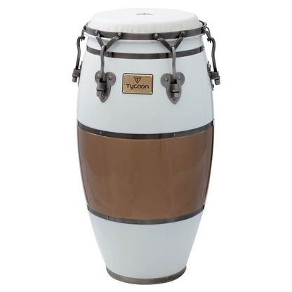 Front view of Tycoon 12 1/2″ Signature Heritage Cafe Con Leche Series Conga on white background