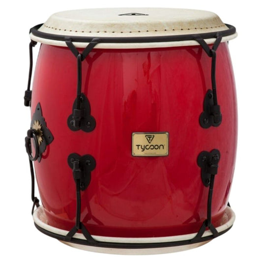Front view of Tycoon 20" Nagado Daiko Traditional Red on white background