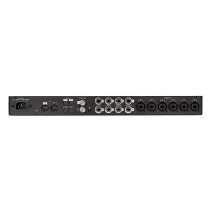 Rear view of Universal Audio Volt 876 USB Recording Studio on white background