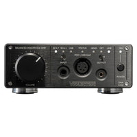 Front view of Violectric DHA V226 Headphone Amplifier on white background