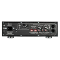 Rear ports view of Violectric DHA V380² Headphone Amplifier on white background