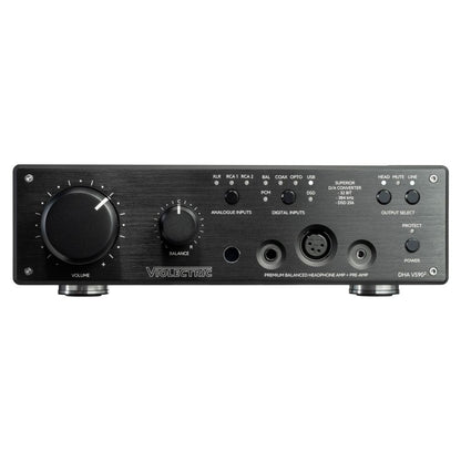 Front view of Violectric DHA V590² Headphone Amplifier on white background