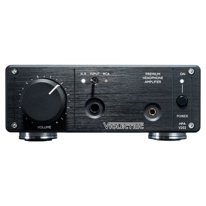 Front view of Violectric HPA V202 Headphone Amplifier on white background