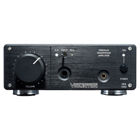 Front view of Violectric HPA V202 Headphone Amplifier on white background