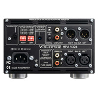 Rear ports view of Violectric HPA V324 Headphone Amplifier on white background